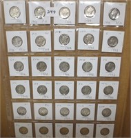 30 - Mercury silver dimes, 1942's