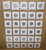 30 - Mercury silver dimes, 1941's