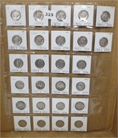 26 - Mercury silver dimes, 1937's