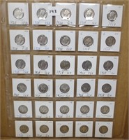 30 - Mercury silver dimes, 1928's