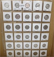 30 - Mercury silver dimes, 1937's