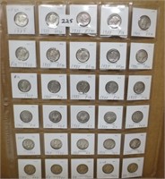 30 - Mercury silver dimes, 1937's
