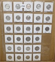 27 - Mercury silver dimes, 1926's