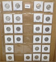 23 - Mercury silver dimes, 1924's