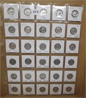 30 - Mercury silver dimes, 1943's