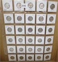 30 - Mercury silver dimes, 1939's