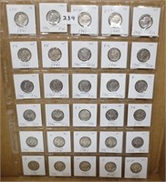 30 - Mercury silver dimes, 1941's