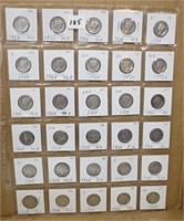 30 - Mercury silver dimes, 1924's