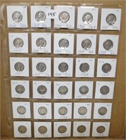 30 - Mercury silver dimes, 1929's