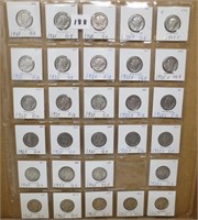 29 - Mercury silver dimes, 1925's