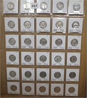 30 - Mercury silver dimes, 1944's