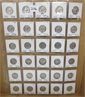 30 - Mercury silver dimes, 1937's