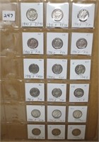 18 - Mercury silver dimes, 1941's
