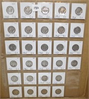 28 - Mercury silver dimes, 1920's