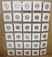 30 - Mercury silver dimes, 1939's