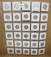 30 - Mercury silver dimes, 1939's