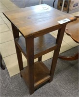 Wood plant stand, 27" tall
