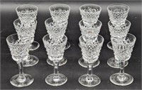 (E) Waterford 12 piece cut crystal small cocktail