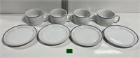 Vtg American Airlines 4 Mugs 4 Snack Plates