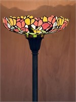 Vintage Plastic Tiffany Style Floor Lamp