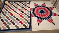 2  Quilts - Multi Patterned 76”x90”, Star