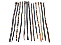 Assortment of Brown Leather Woven Men’s Belts