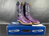 Lucchese 2000 Purple Ostrich Crepe Sole