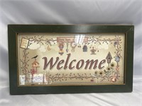 DECORATIVE WELCOME SIGN  12X22.5 INCHES