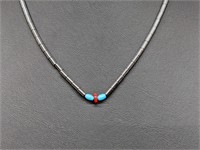 .925 Sterling Silver Beaded Necklace