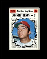 1970 Topps #464 Johnny Bench VG to VG-EX+