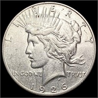 1926-S Silver Peace Dollar NEARLY UNCIRCULATED