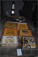 LOT OF CIGAR BOXES W/MISC ADVERTISING