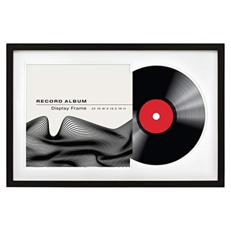 MCS Groove Record Album Frame, Black, 16.5 X 25