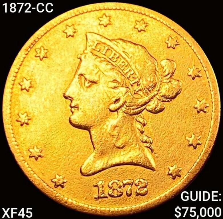1872-CC $10 Gold Eagle NEARLY UNCIRCULATED