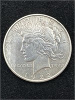 1922 Silver Dollar E. Pluribus Unum PEACE