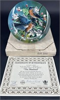 Edwin Knowles Bluebird Collectors Plate