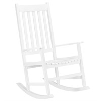 N5001  Ktaxon Wooden Rocking Chair, White