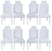 AMOS Hollywood Regency Button Tufted Dining Chairs