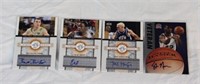 (4) AUTHENTIC AUTOGRAPHED BASKETBALL CARDS