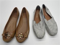 Tory Burch and TOMS Ladies Shoes Size 6.5 and W6