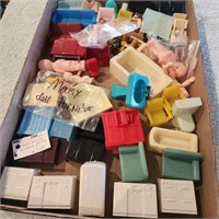 Vintage Marx Plastic Doll House Furniture