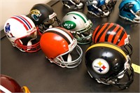 (6) Mini Collectors Football Helmets