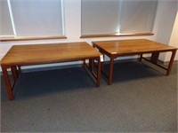 2 wooden tables