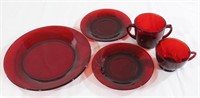 Assorted Ruby Red Glass