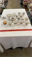 Various Decorative china tea cups.