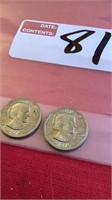 2-9 Susan B, Anthony liberty one dollar US coins