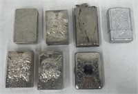 (L) Lot Of Vintage Cigarette Cases And Lighter.