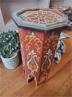 Moroccan Hexagonal Hand Painted Plant Stand
