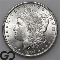 1881 Morgan Silver Dollar, Choice BU++ Bid: 75