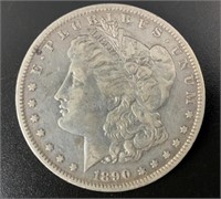 1890 US Morgan Silver Dollar O